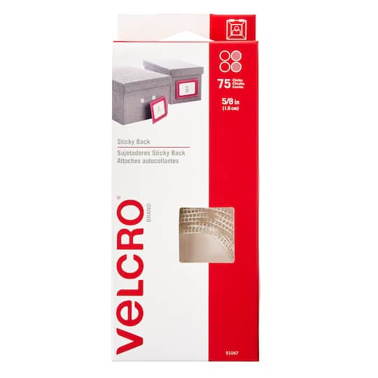 VELCRO® Brand Sticky Back Coins, 75 Sets